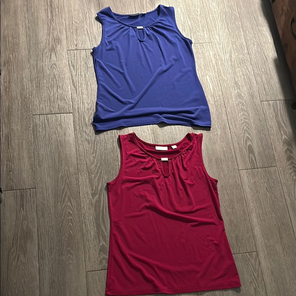 Sleeveless Blue and Pink Women's Tops - NY & Company